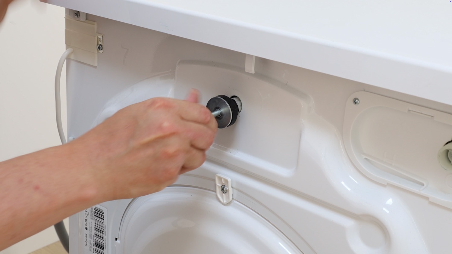 Begin to screw transit bolt in by hand