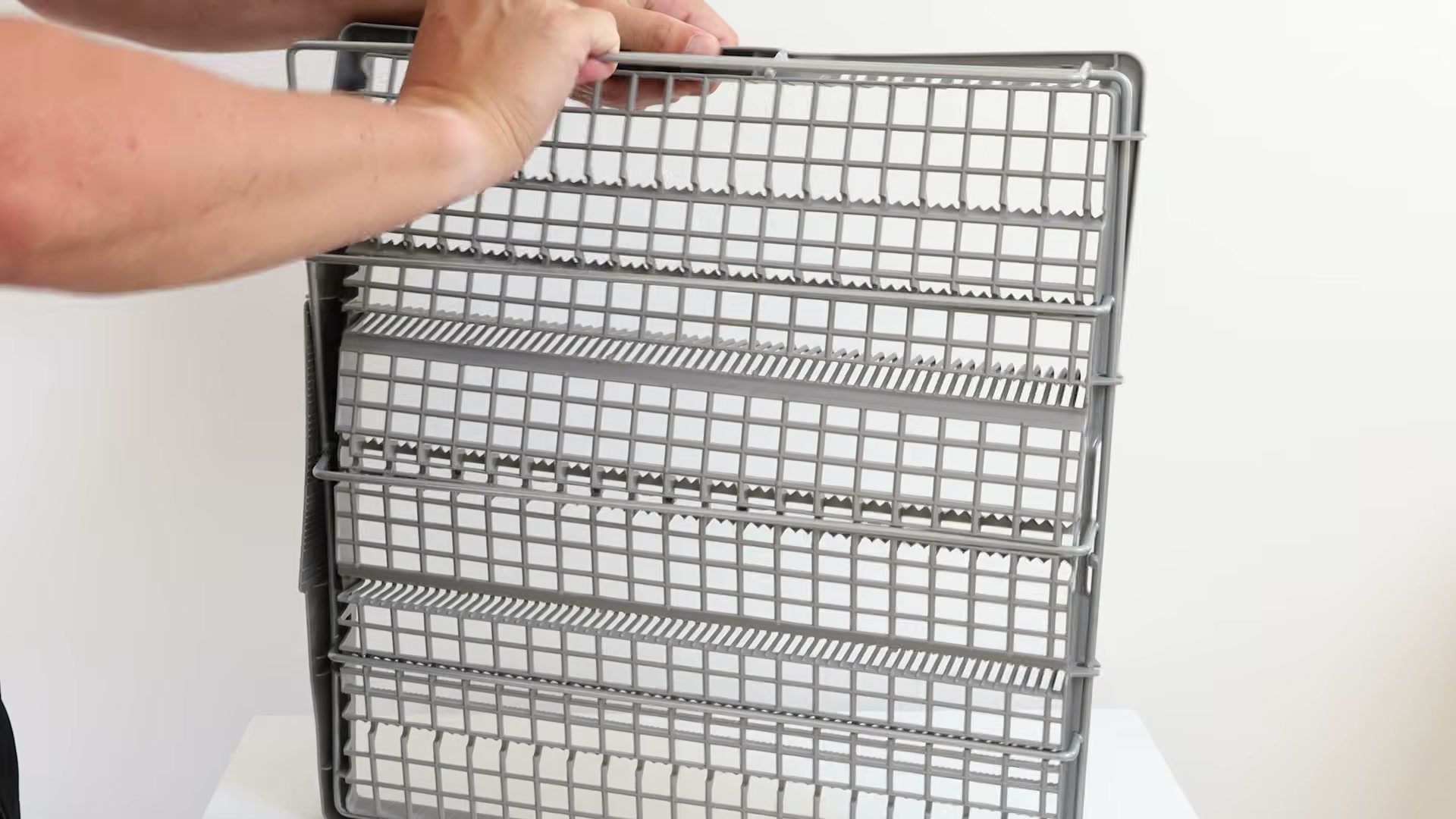 Pulling the metal wire frame off the old cutlery drawer