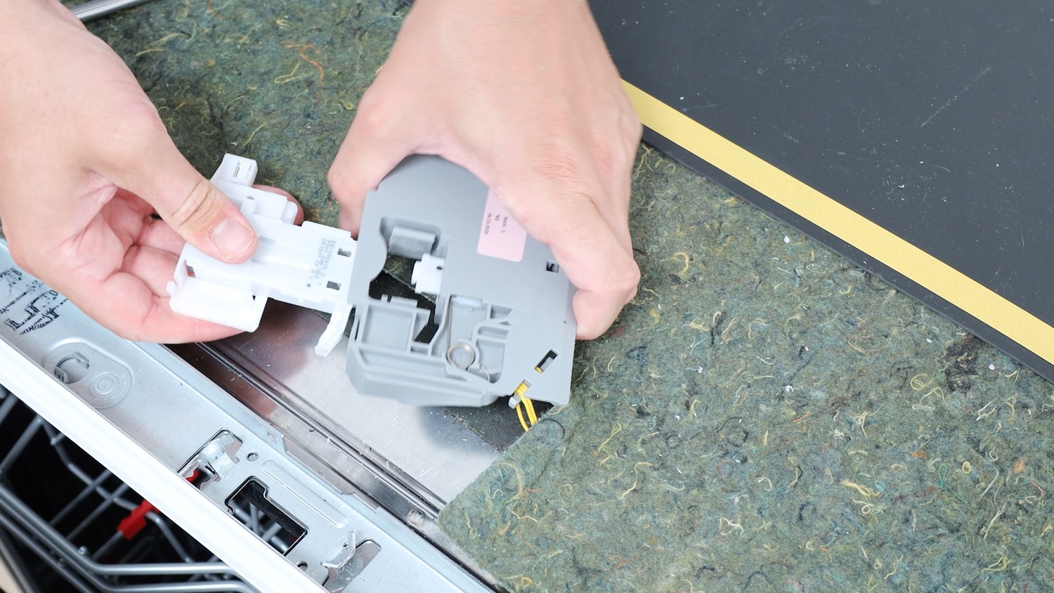 wiggle door latch down and away