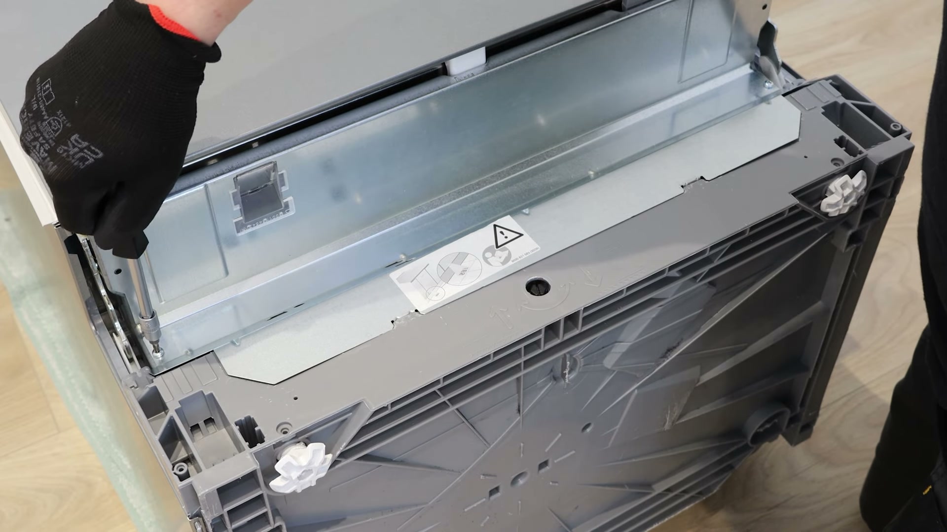 Re-attaching the access panel and cabinet door