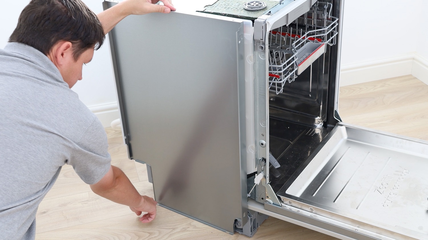 two slots on dishwasher panel side