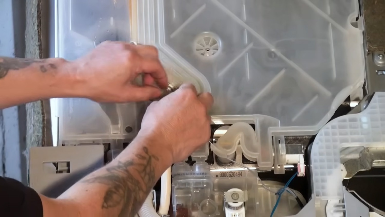 Remove electrical connector from fan