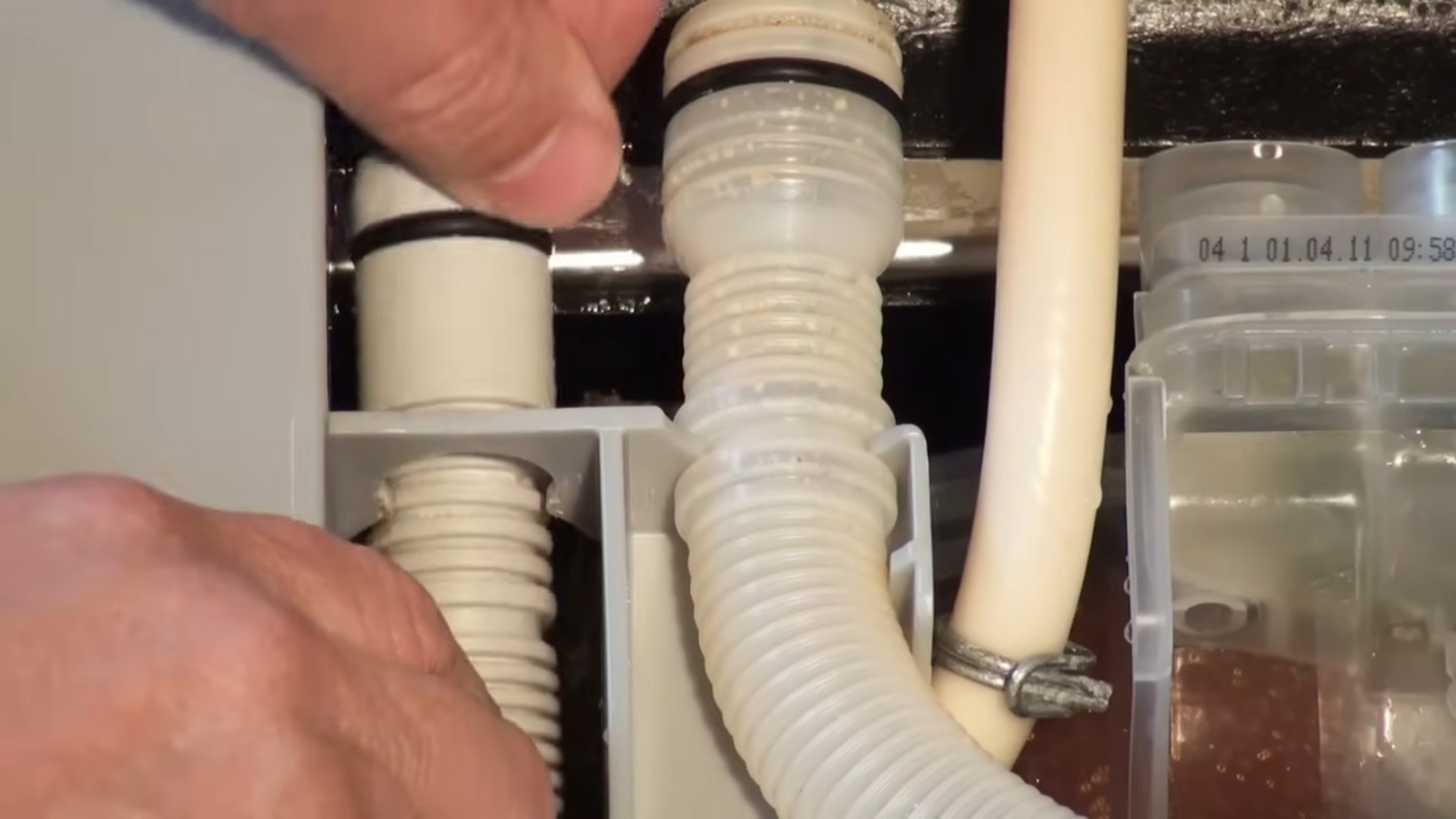 Remove old drain hose