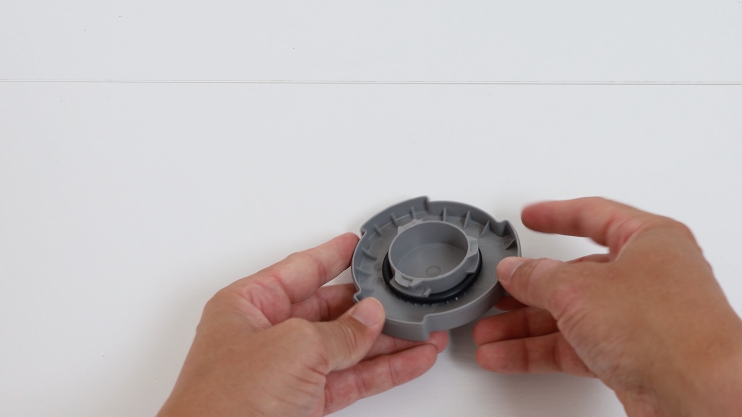 unpackage new salt cap and seal