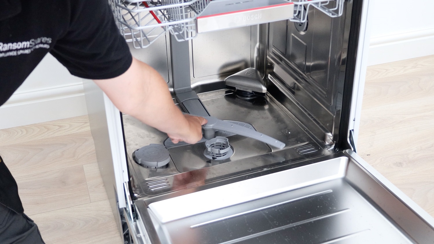 Where to find lower spray arm