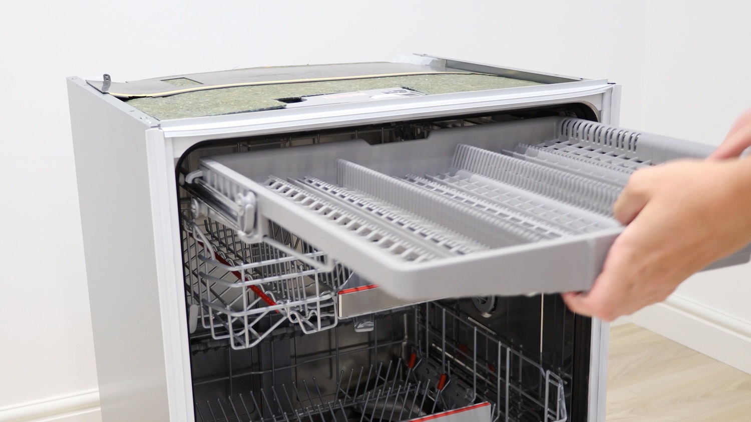 re-insert top rack