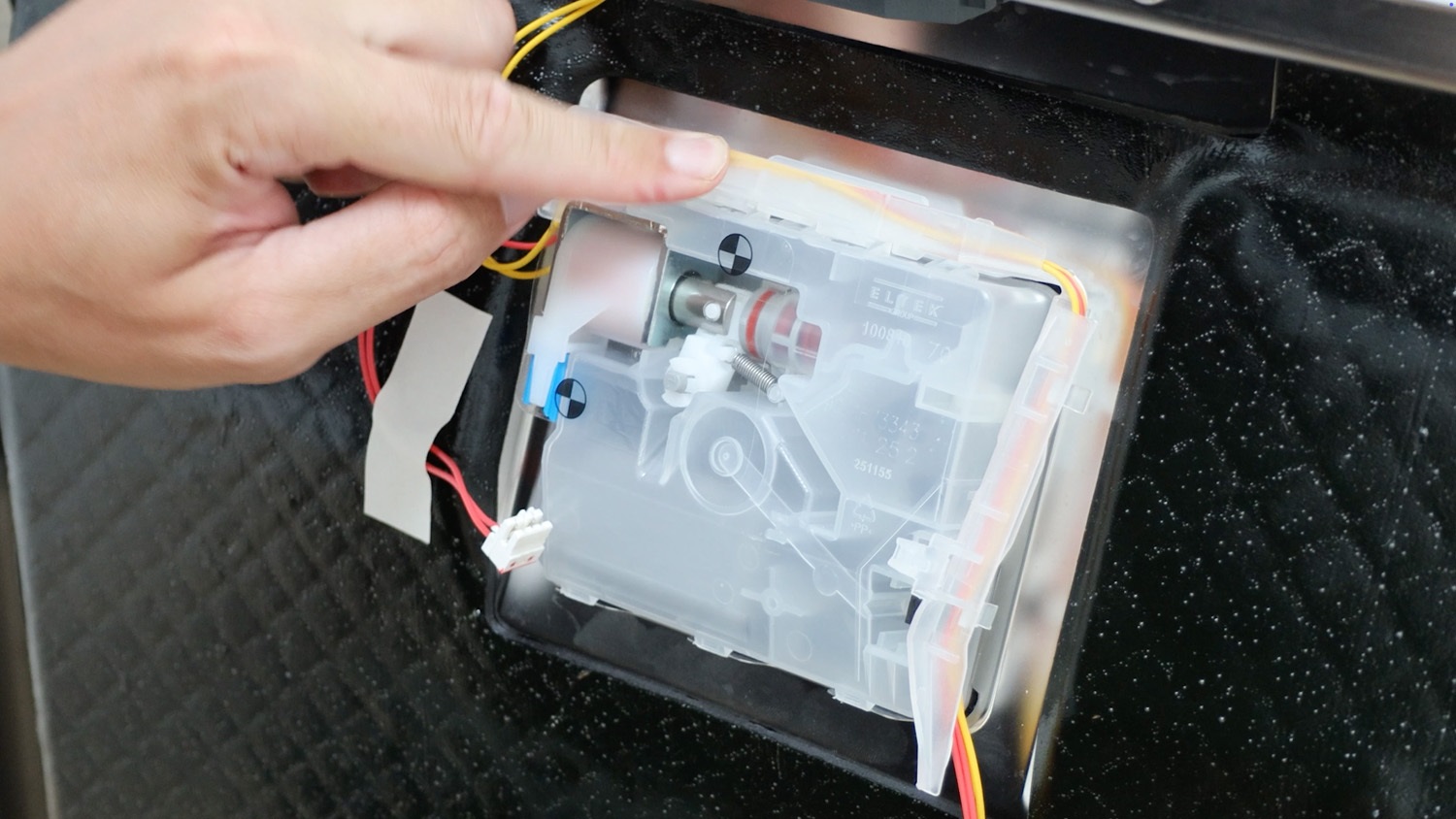 Clip wire retainer in place at the top