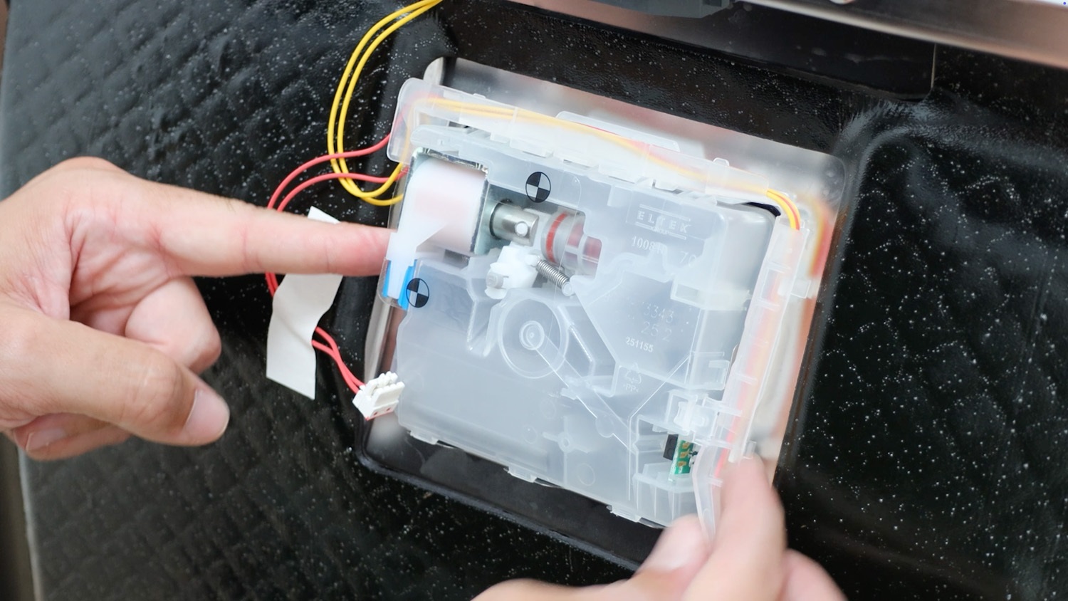 Clip wire retainer in place on the side