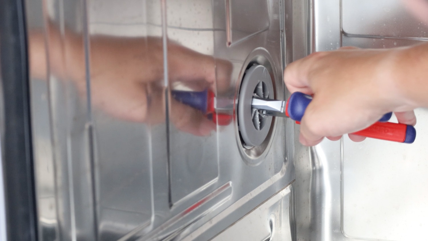 re-insert plastic cover and tighten