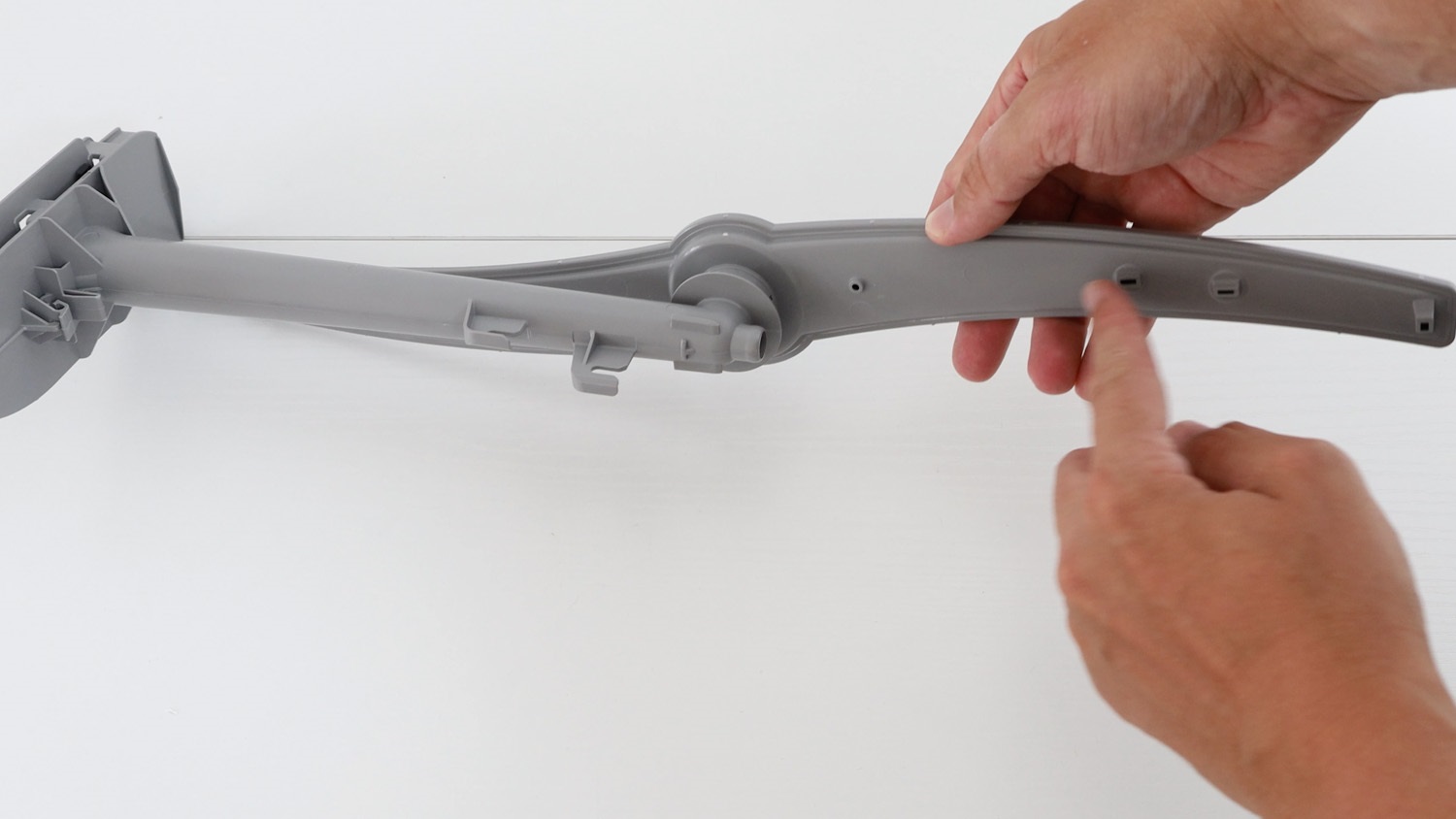 Unpackage new top spray arm