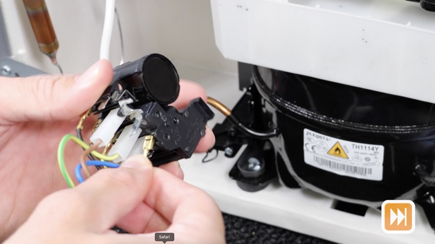 Install new capacitor and reassemble