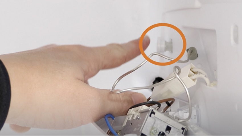 Re-connect the thermostat unit to the fridge freezer