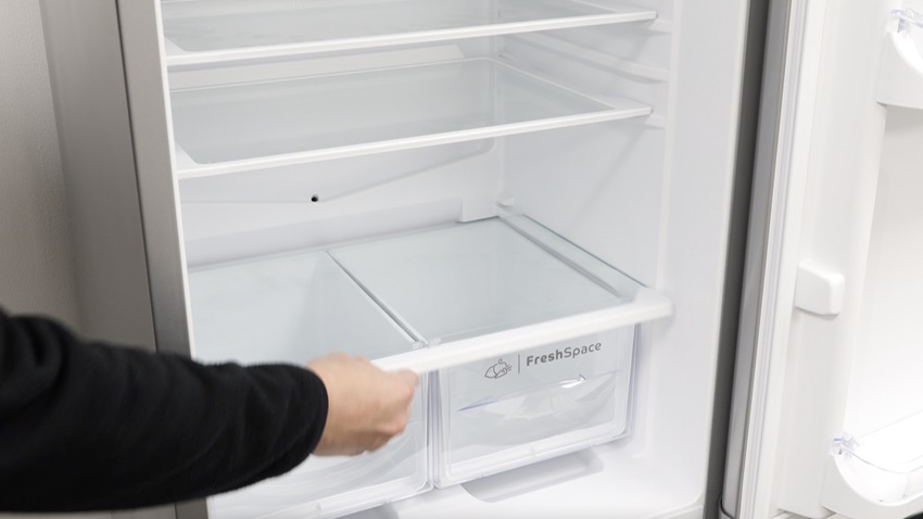 Insert new glass shelf