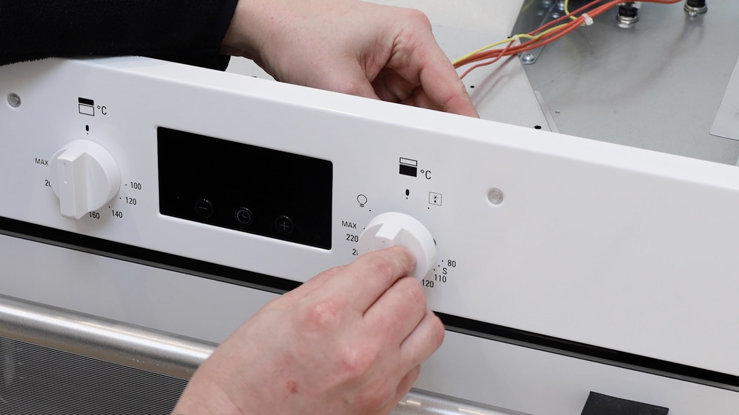 Re-attach the oven control knob