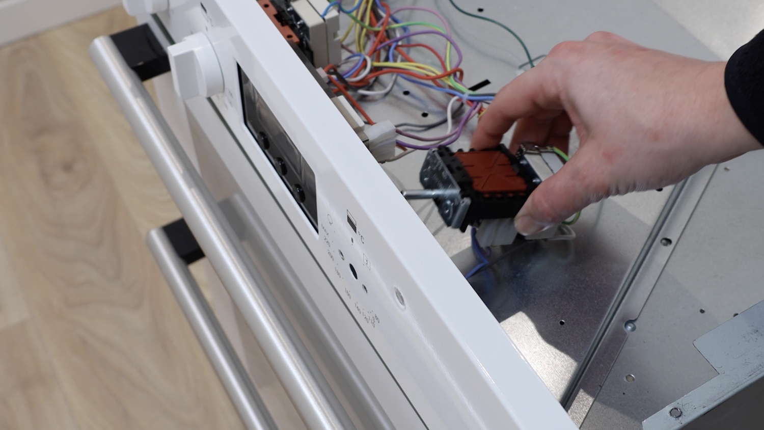 Remove temperature switch from control panel