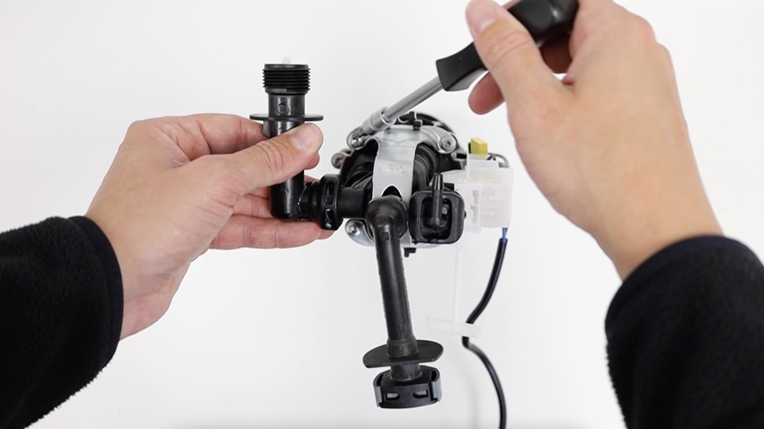Remove the motor and internal components