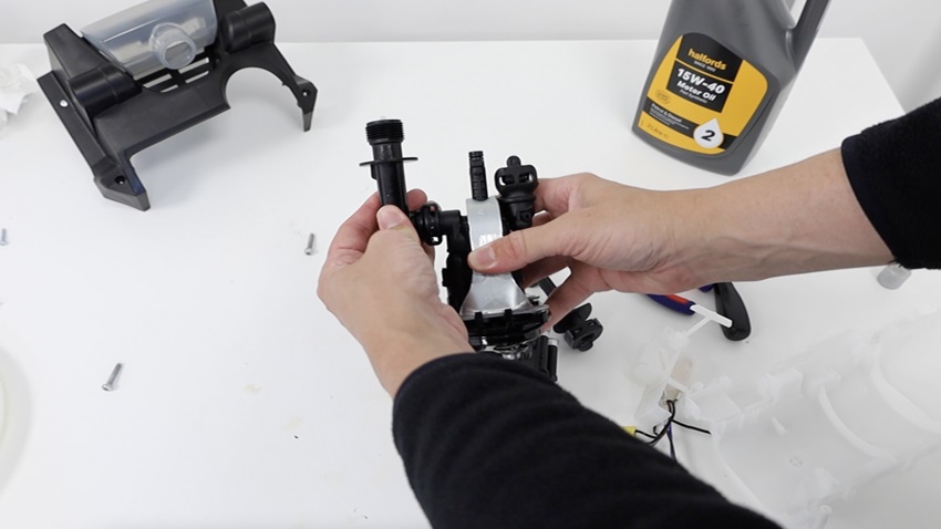 Remove the motor and internal components