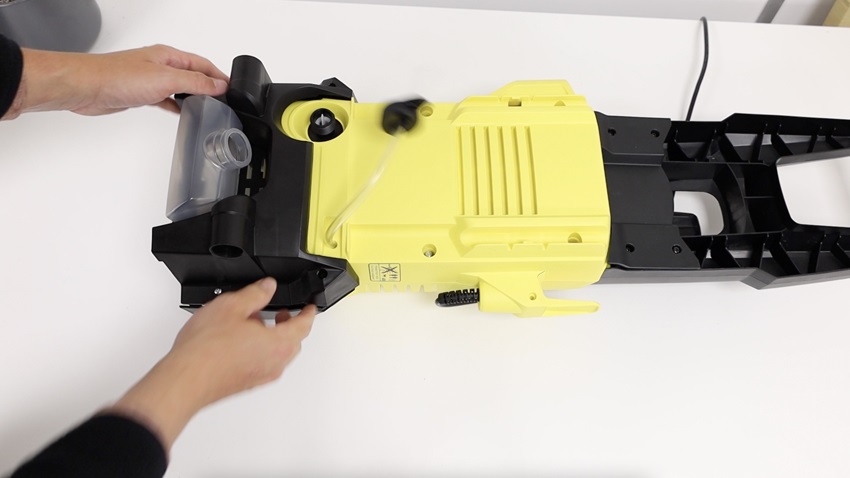 Remove detergent tank