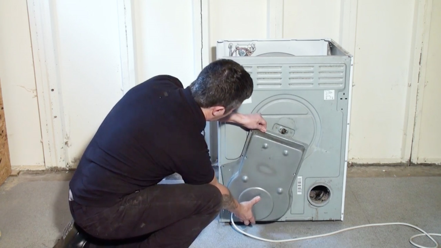 Line up heater cover with machine