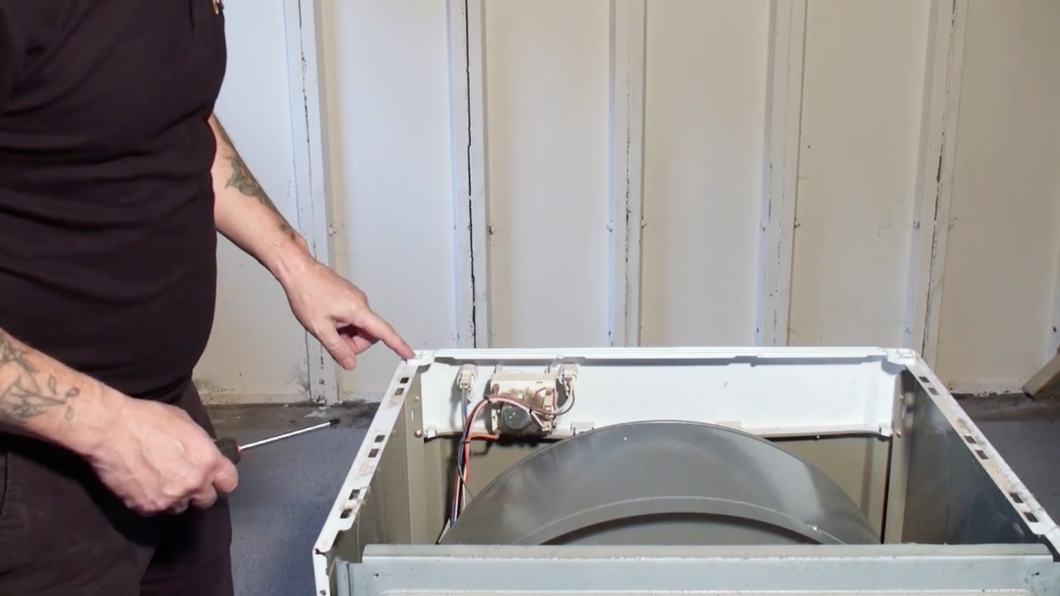 Remove top screw