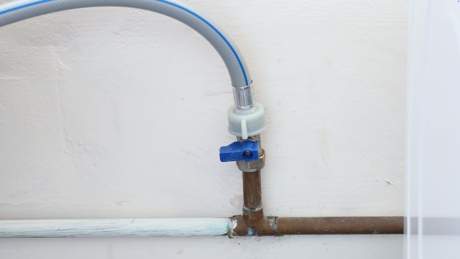 Turn off valve at wall