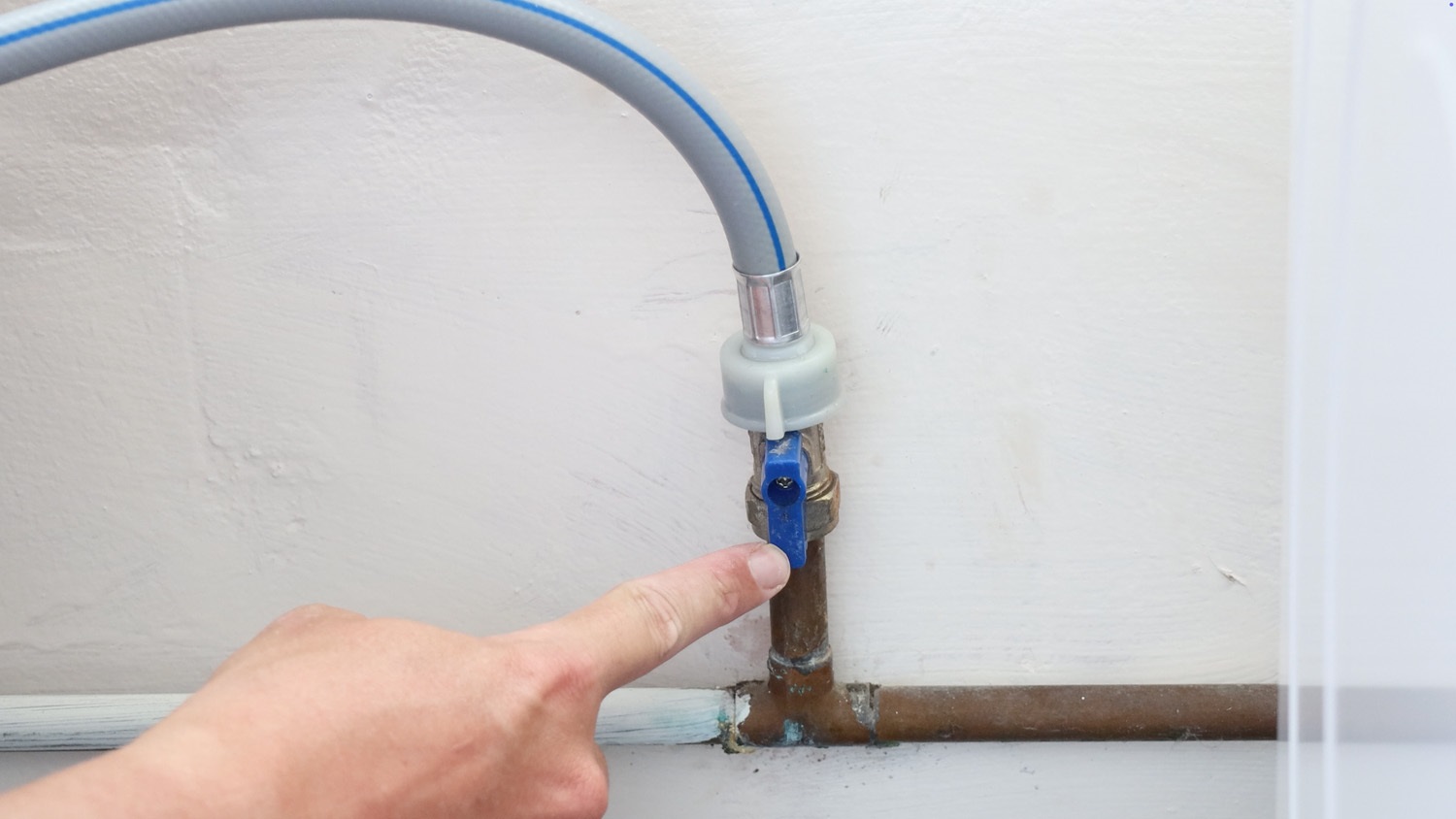 Turn off valve at wall