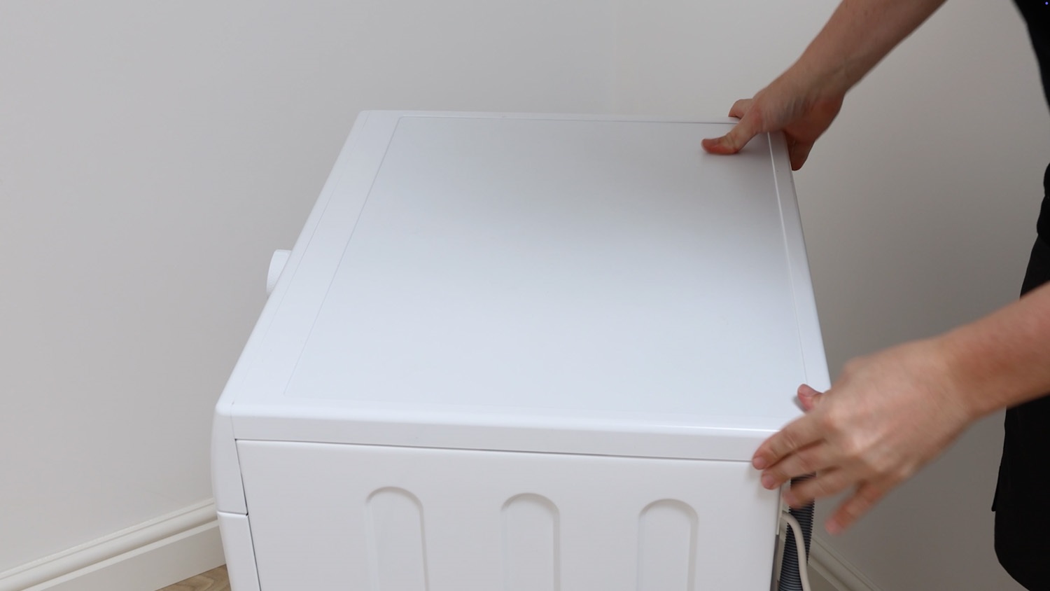 Re-attach washing machine lid