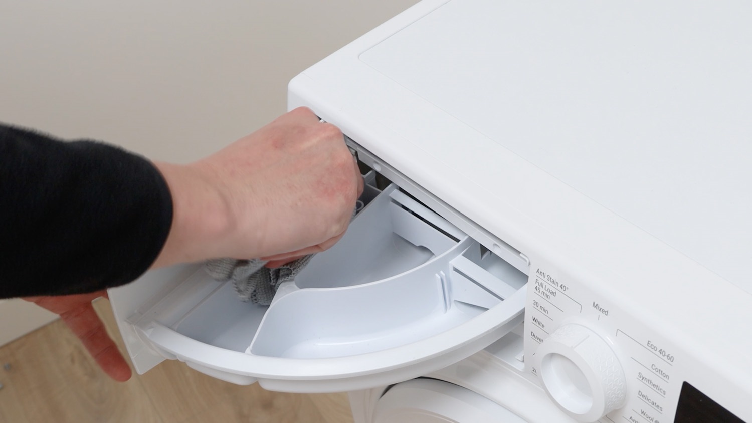 GIve your dispenser drawer a good clean
