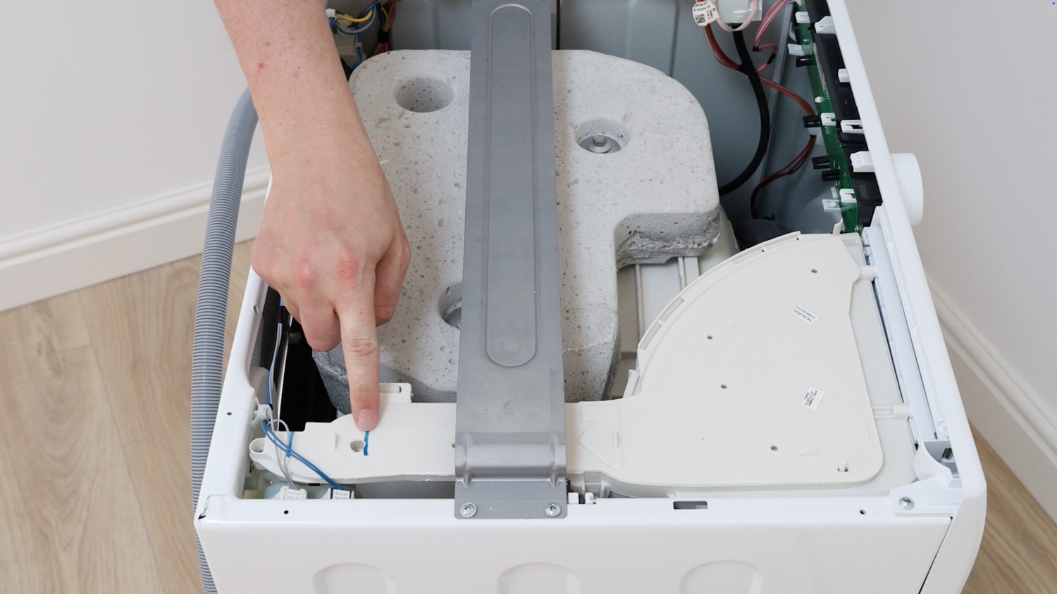 Locate the dispenser drawer with hopper