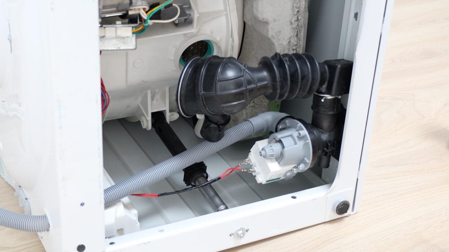 Attach new sump or drain hose