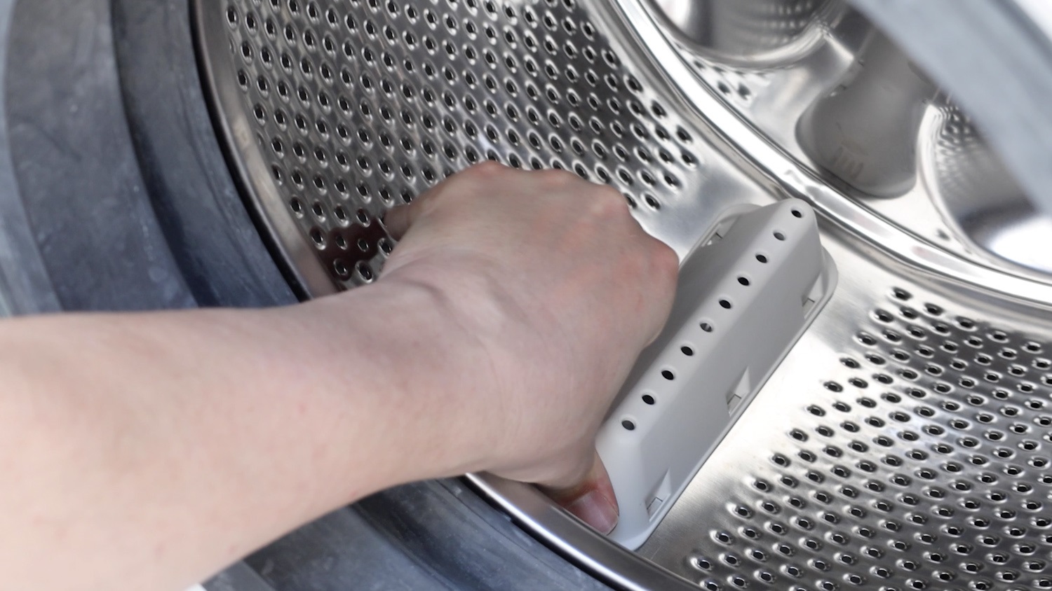 Push the paddle forward to clip it in place