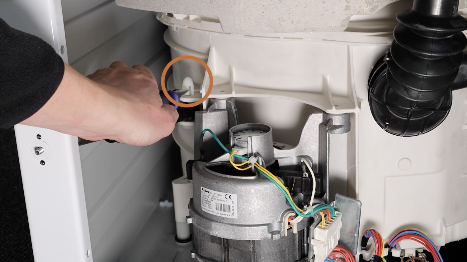 Remove shock absorber pin