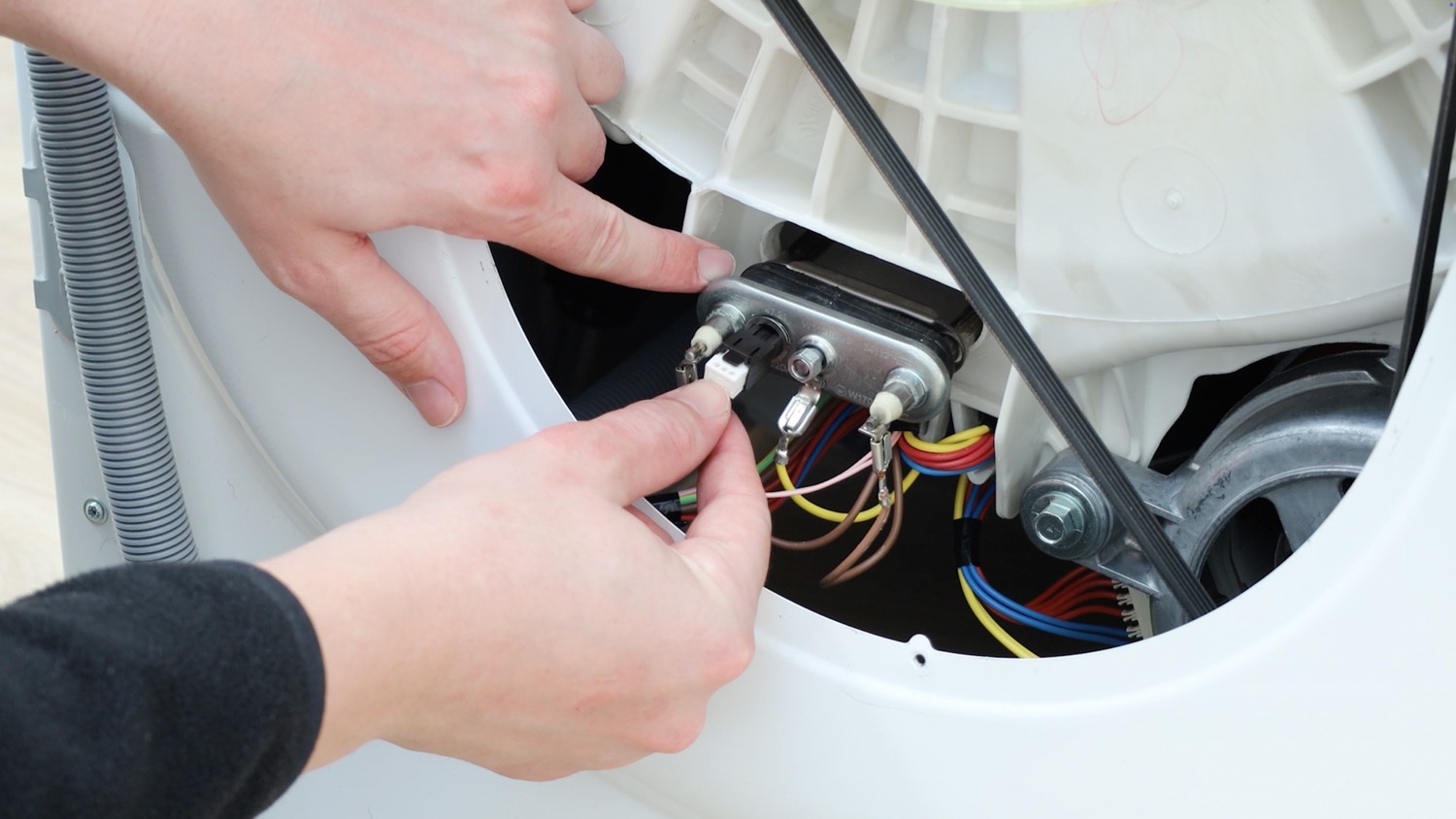 Attach electric connector to new NTC sensor