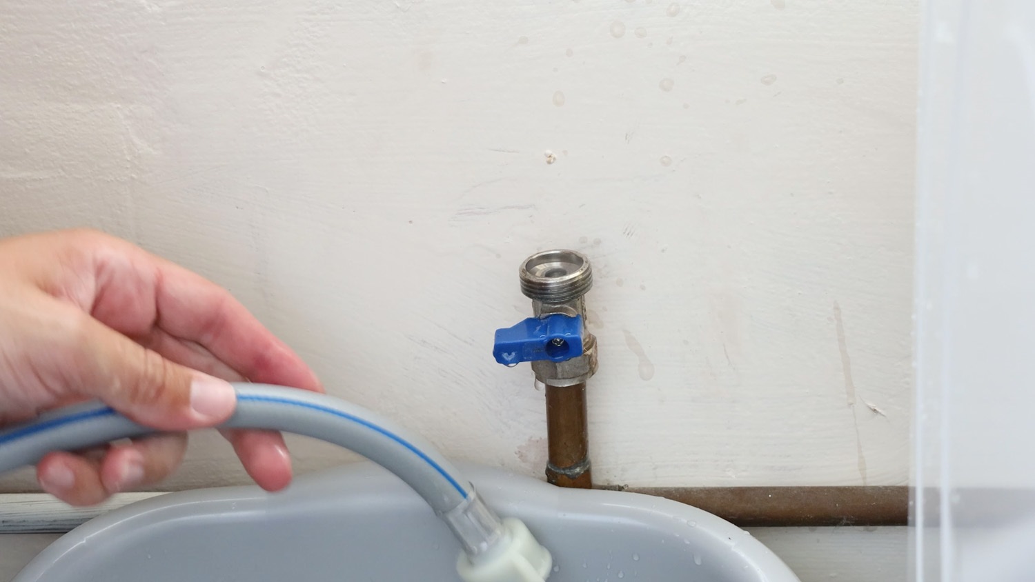 Drain water into tub