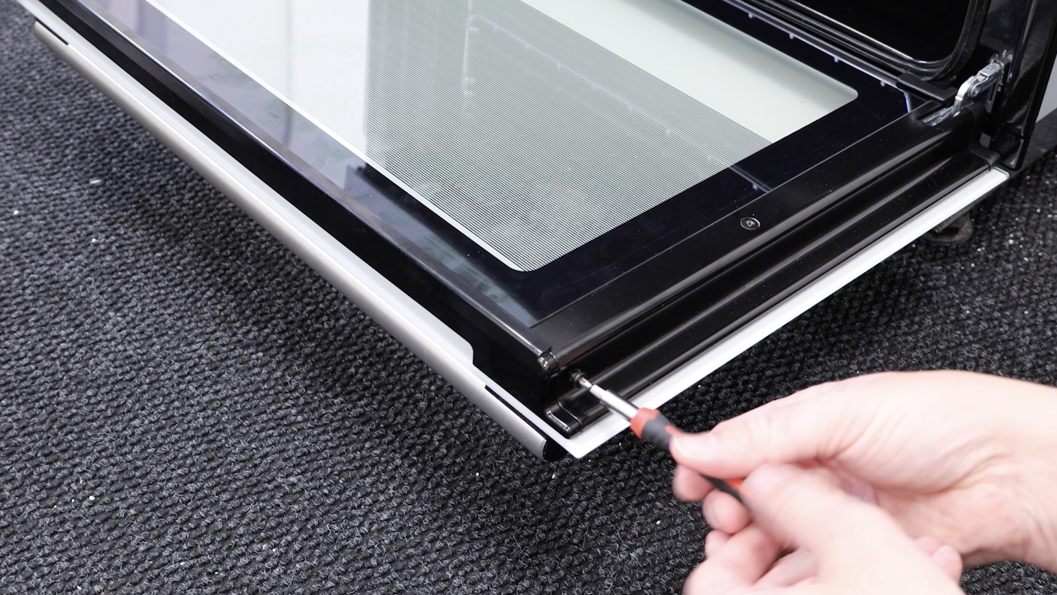 Remove screw on side