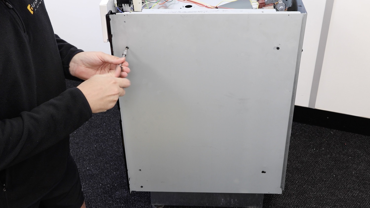 Remove screws from side panel