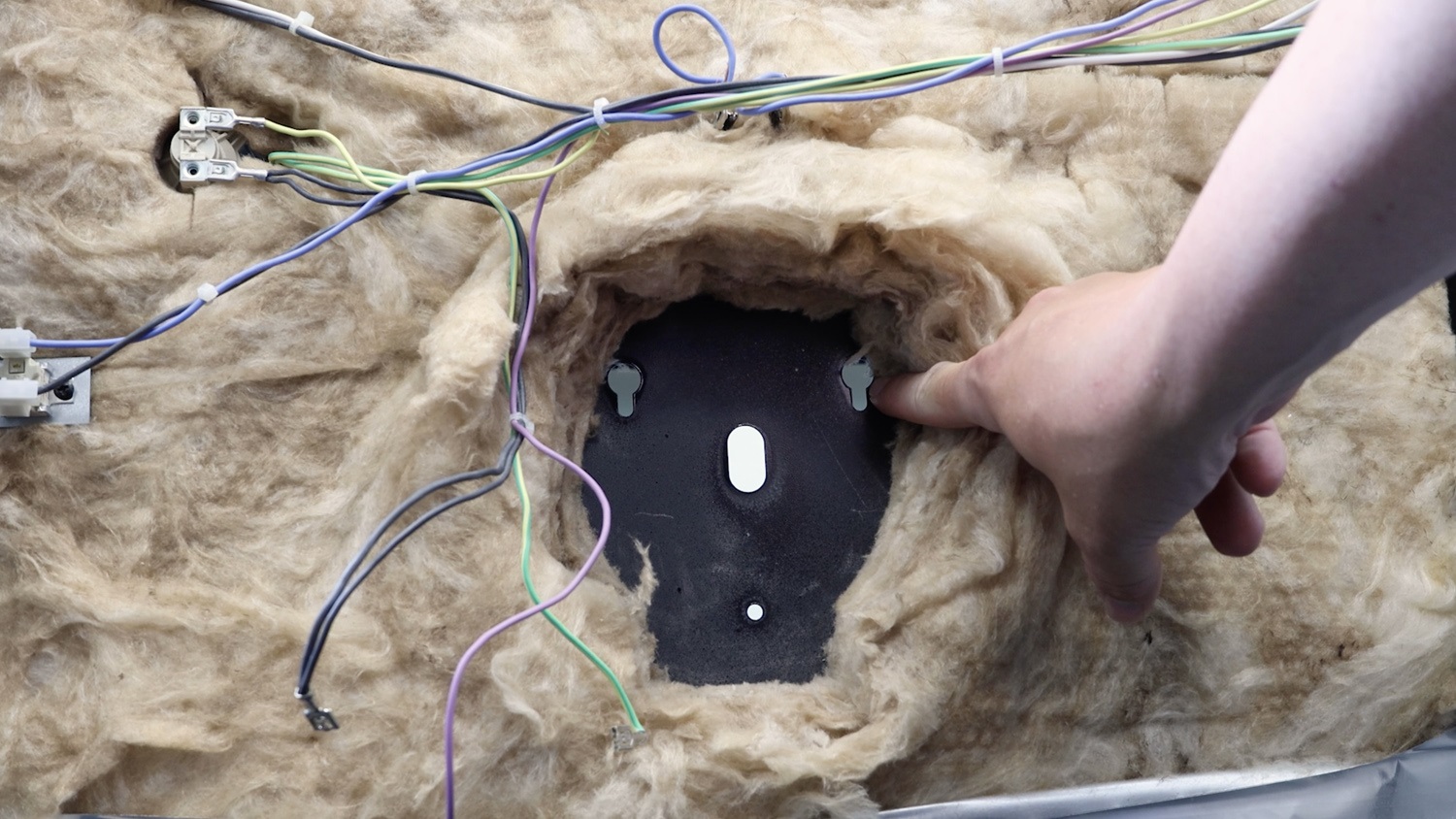 Insert new oven fan motor