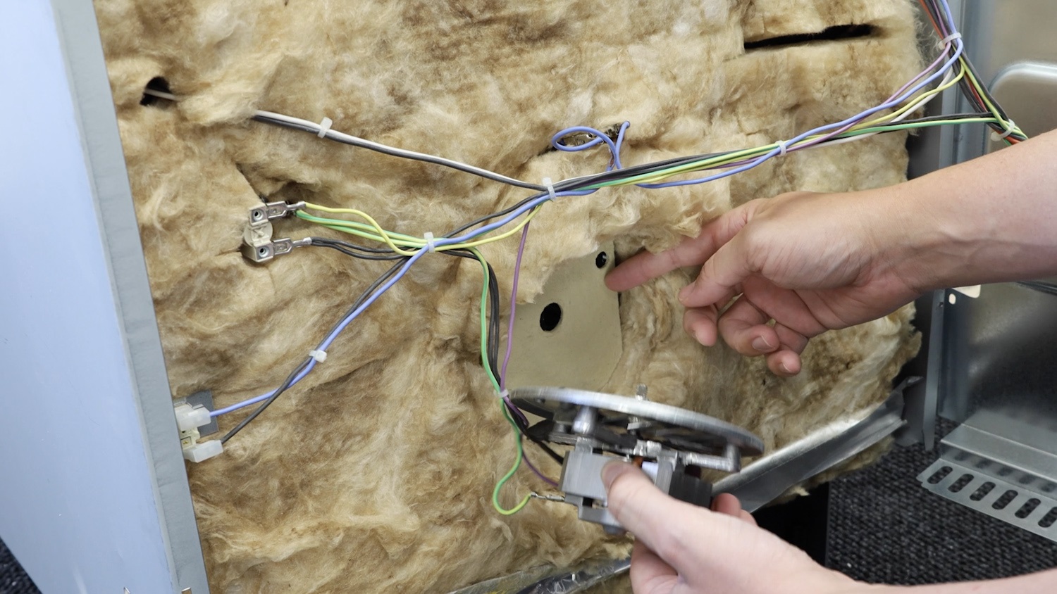 Remove oven fan motor