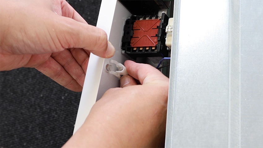 Re-attach wiring to light lamp lens clear cover