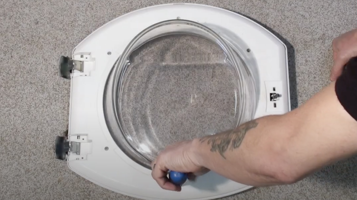Remove screws from door