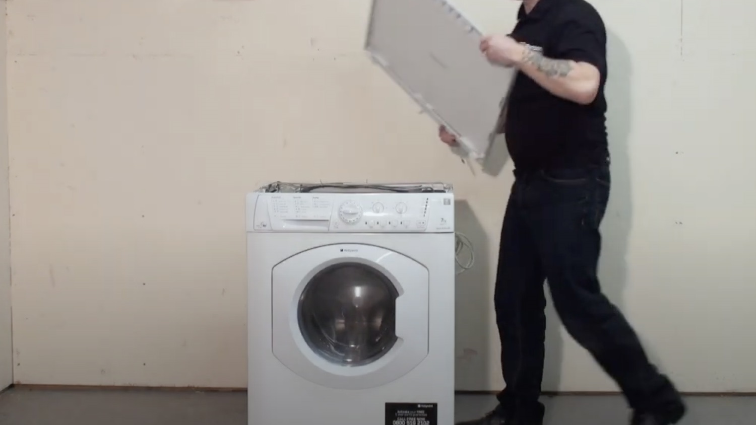 Remove washing machine lid