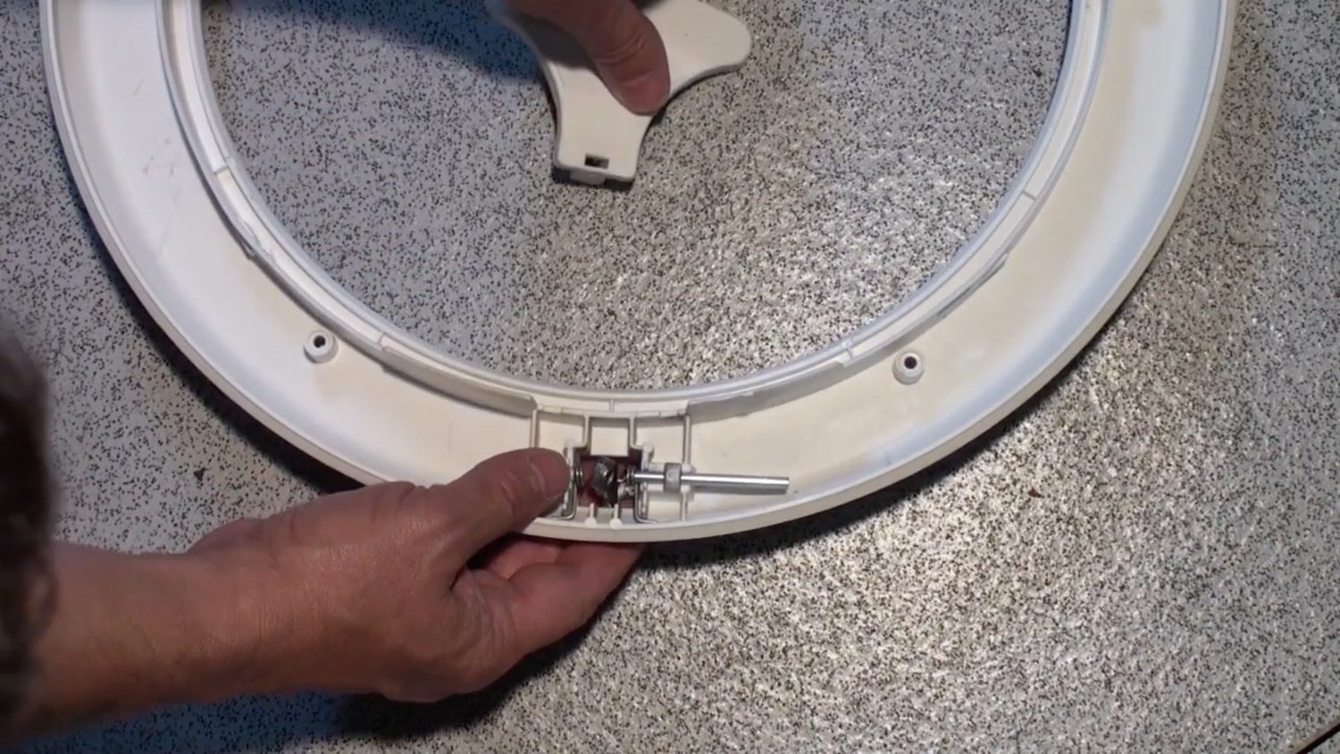 Assemble the new door handle