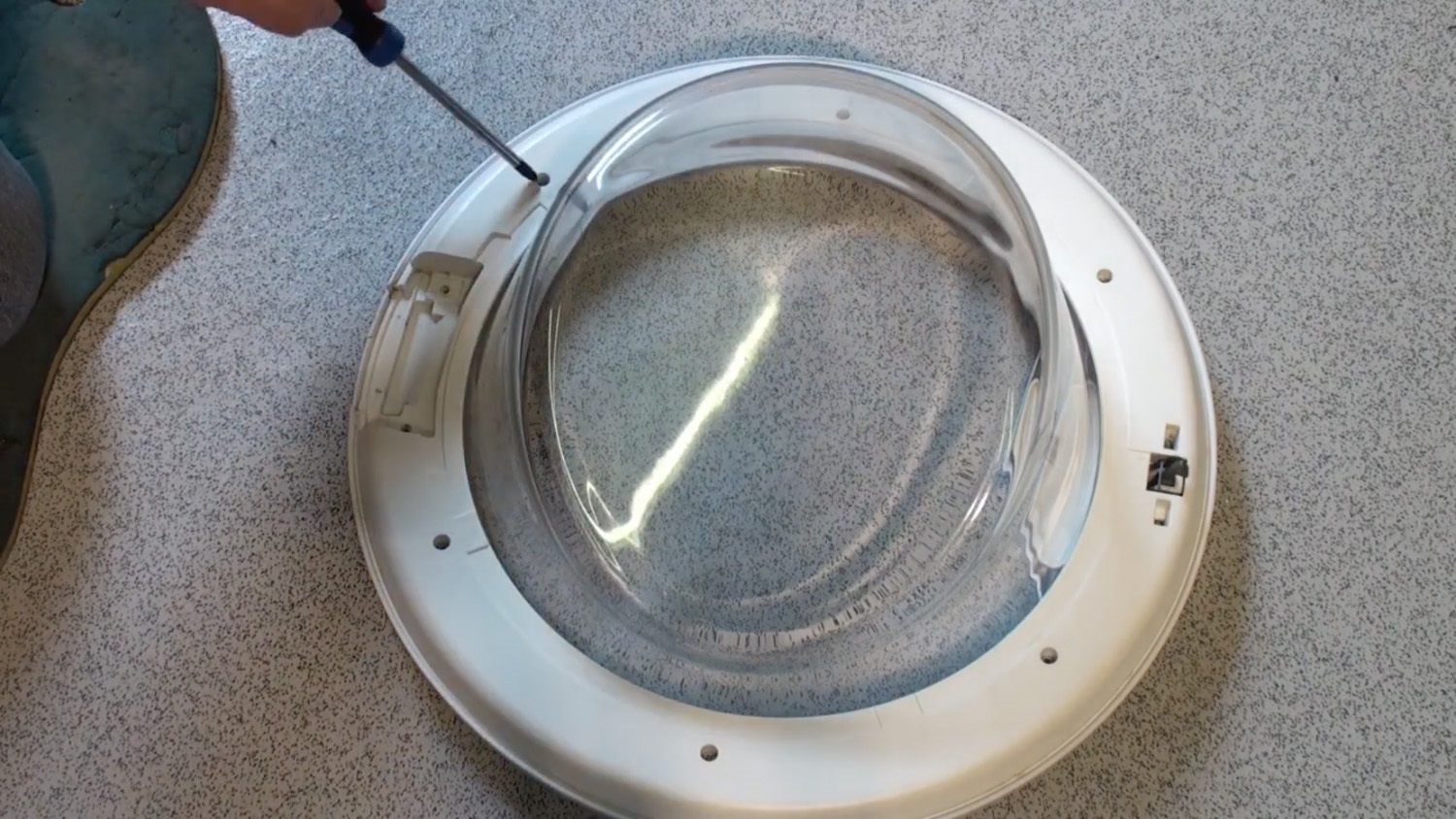 Remove screws from door