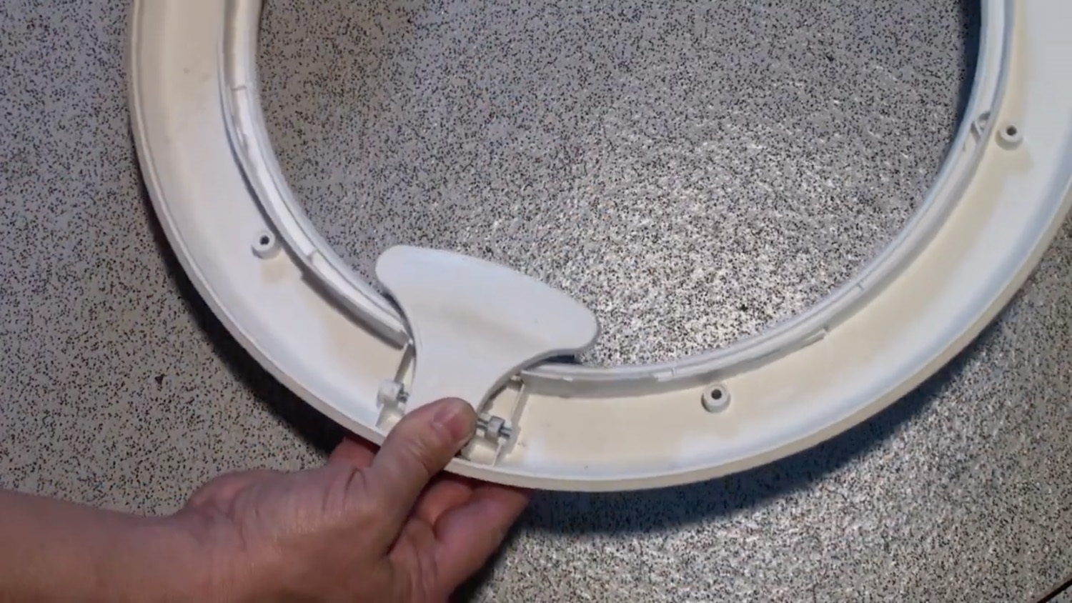 Tap pin into place
